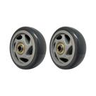Kit 2 un roda pvc cinza 4 pol 100kg p/ rodízio