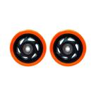 Kit 2 un roda pvc laranja 4 pol 100kg p/ rodízio