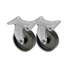 Kit 2 un roda rodízio fixo polipropileno 4" polegada pp Kit 2 un roda rodízio fixo polipropileno 4" polegada pp