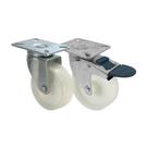 Kit 2 un roda rodízio giratório freio trava nylon 3 pol 75mm Kit 2 un roda rodízio giratório freio trava nylon 3 pol 75mm