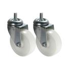 Kit 2 un roda rodízio giratório rosca nylon 3 pol 75mm Kit 2 un roda rodízio giratório rosca nylon 3 pol 75mm