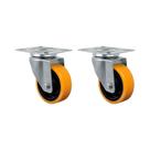 Kit 2 un rodízio roda giratório 4" pu moldado gl414 pn 300kg