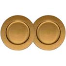 Kit 2 Un Sousplat Dourado Polipropileno 33Cm Rafimex