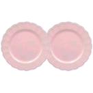 Kit 2 Un Sousplat Redondo Rosa Polipropileno 33Cm Rafimex