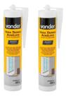 Kit 2 Un Veda Trinca Acrílico Sela Rodapés Parede 450g Vonder