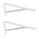 Kit 2 Und Mão Francesa Reforçada 40Cm Branca Multivisão