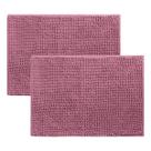 Kit 2 Unds Tapete Dedinho Bolinha 45x65 Rosé Macio Absorvente Non-Slip