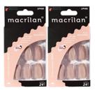 Kit 2 Unhas Postiças Bailarina Nude UP406 - Macrilan