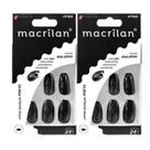 Kit 2 Unhas Postiças Bailarina Preto UP408 - Macrilan