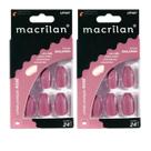 Kit 2 Unhas Postiças Bailarina Rose UP407 - Macrilan