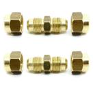 Kit 2 União Niple Latão 3/8 Sae Tubo Cobre C/ Porcas