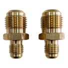 Kit 2 União Redutora Latão - 3/8 Sae Macho X 1/4 Sae Macho