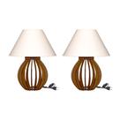 Kit 2 unidades Abajur La Finesse Cupula - Luminária Para Decoração Quarto e Sala COR:BRANCO Kit 2 unidades Abajur La Finesse Cupula - Luminária Para Decoração Quarto e Sala COR:BRANCO