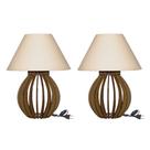 Kit 2 unidades Abajur La Finesse Cupula - Luminária Para Decoração Quarto e Sala