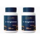 Kit 2 unidades Arginina com Laudo 500mg 120 cápsulas (60 cada frasco)