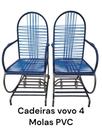 Kit 2 unidades cadeira da vovo 4 molas pvc espaguete ária terraço sala jardim