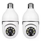 Kit 2 Unidades Câmera Bulbo Home Panorama Wifi IP Security Câmera APP Yoosee