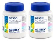Kit 2 Unidades de Gesso Acrílico ACRILEX 250 ML sem Cor - 13325