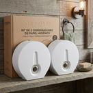 Kit 2 Unidades Dispenser Para Papel Higiênico Rolão SuperPro Bettanin Rolos De Até 300m Suporte Para Banheiro Toalete