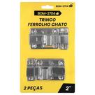 Kit 2 Unidades Fecho Trinco Chato 2" Inox 02 Pc Bom-2704 - BOMVINK