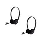 Kit 2 Unidades Fone De Ouvido Headset Office Microfone Call Center Atendente Home Bright Cor:Preto