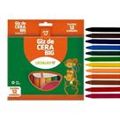 Kit 2 unidades Giz de Cera Big Leo&eo 12 cores cada