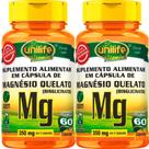Kit 2 Unidades Magnésio Quelato Puro Vegan 700mg 60 Cápsulas Unilife