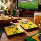 Kit 2 Unidades Prato Para Petiscos Copa Do Mundo Petisqueira De Vidro Camisa 10 Brasil Decoração Mesa Posta Kit 2 Unidades Prato Para Petiscos Copa Do Mundo Petisqueira De Vidro Camisa 10 Brasil Decoração Mesa Posta