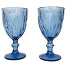 Kit 2 Unidades Taça de Vidro Diamante Azul 330ml Kit 2 Unidades Taça de Vidro Diamante Azul 330ml