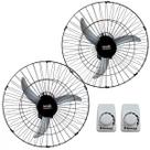 Kit 2 Unidades Ventilador de Parede Loren-Sid Tufão Sprint 60cm M3 3 Pás 155W Preto Bivolt