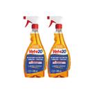 KIT 2 Unidades Vet 20 Desinfetante Pronto Para Uso Spray 500ml Fragrância Limão Cravo KIT 2 Unidades Vet 20 Desinfetante Pronto Para Uso Spray 500ml Fragrância Limão Cravo