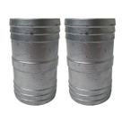 Kit 2 Uniões Emenda Reta Alumínio Para Mangueira 2.1/2 Polegadas Londribor