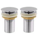 Kit 2 Válvula Click Lavatorio 1 1/4 Metal Inox Cuba Tanque