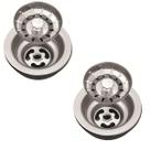Kit 2 Valvulas Americanas Inox 3 1/2 + Cestinha Pia Cozinha