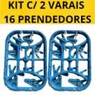 Kit 2 Varais AZUL Calcinha Cueca Meias Com 16 prendedores Cores Sortidas