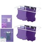 Kit 2 Varal De Teto 90x56cm Aço Roupas Suspenso Apartamento - 6006 Mor