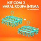 Kit 2 Varal Roupa Íntima com 26 Prendedores Resistente