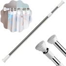 Kit 2 Varão Extensivo Ajustável Cortina Box Banh 120 CM inox