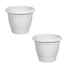 Kit 2 Vaso 21,5 Litros Grande Marmorizado Para Plantas Flores Jardim P101 Plasnew