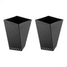 Kit 2 Vaso de Mesa Twister 1 Litro 15x14x9cm Em Plástico Resistente