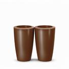 Kit 2 Vaso Para Plantas Classic Conico Cor:Ferrugem