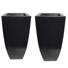 Kit 2 Vaso Quadrado De Polietileno 41cm Para Plantas E Flores