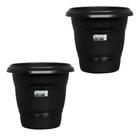 Kit 2 Vaso Redondo Bella Fiore N17 Plástico 1,7l Planta