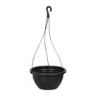 kit 2 VASO REDONDO FLORENÇA 7,5L PRETO COM ALÇA 50 CM
