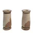 Kit 2 Vasos Artesanais Madeira Rústica Decoração 14,5 e 14cm