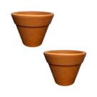 Kit 2 Vasos Barro Terracota Cônico 12cm P/ Plantas Suculentas