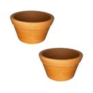 Kit 2 Vasos Barro Violeta Comum N2 - 14,5cm - Ideal P/Plantas