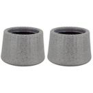 Kit 2 Vasos de Flor Decorativos Tramontina Lótus 600ml Pedra Pequenos Acabamento Granito Kit 2 Vasos de Flor Decorativos Tramontina Lótus 600ml Pedra Pequenos Acabamento Granito