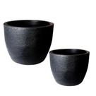 Kit 2 Vasos de Planta Jateado Cone - 6L e 20L, Polietileno Resistente para Externo com Proteção UV