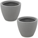 Kit 2 Vasos de Plástico para Flores Folhagens Granito Pedra Asteca Tramontina Jardim Varanda
